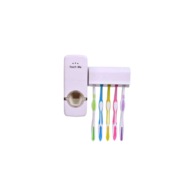 Automatic Toothpaste Dispenser + Toothbrush Holder