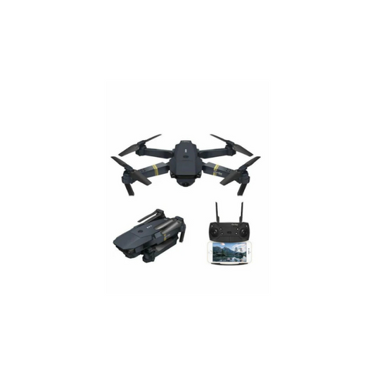 Micro Foldable Drone with 720P Adjustable Camera - Black